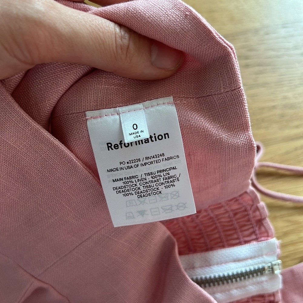 NWT Reformation rima linen two piece skirt set - Picture 10 of 11